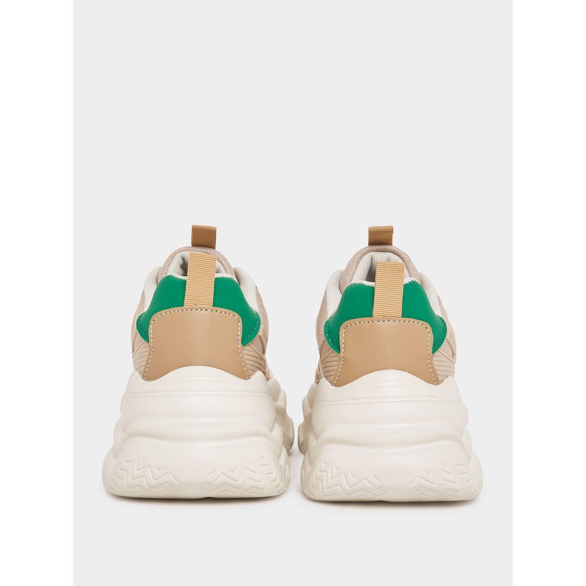 Styli Contrast Tab Textured Chunky Sneakers-women-shoes-sneakers-image-5