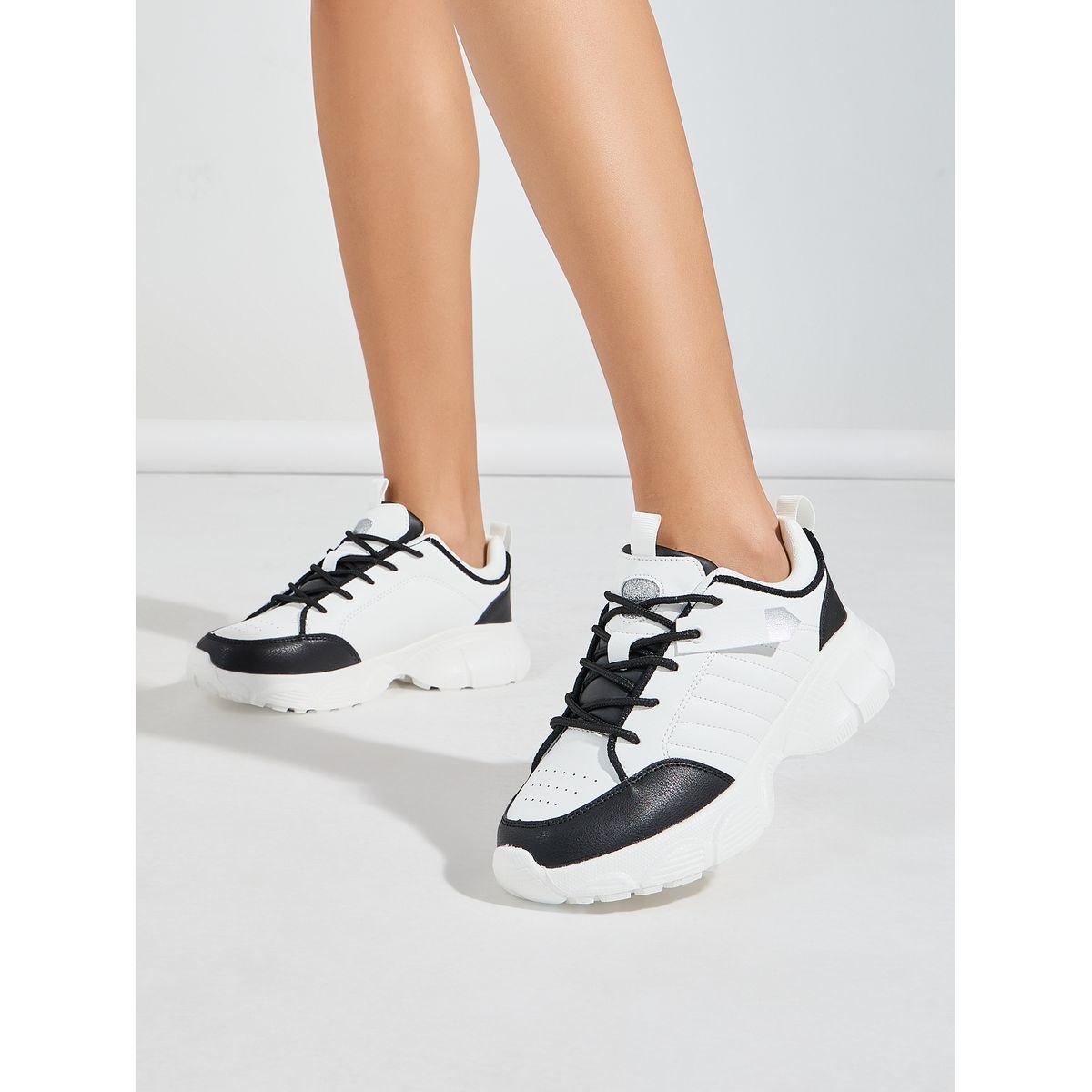 Styli Mono Lace Up Chunky Sneakers-women-shoes-sneakers-image-1