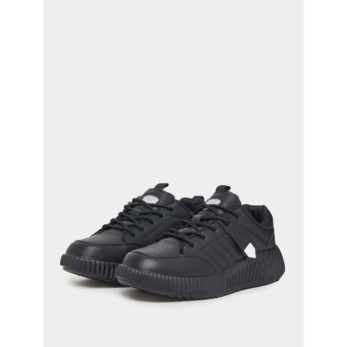 Styli Panelled Lace Up Sneakers-women-shoes-sneakers-image-3