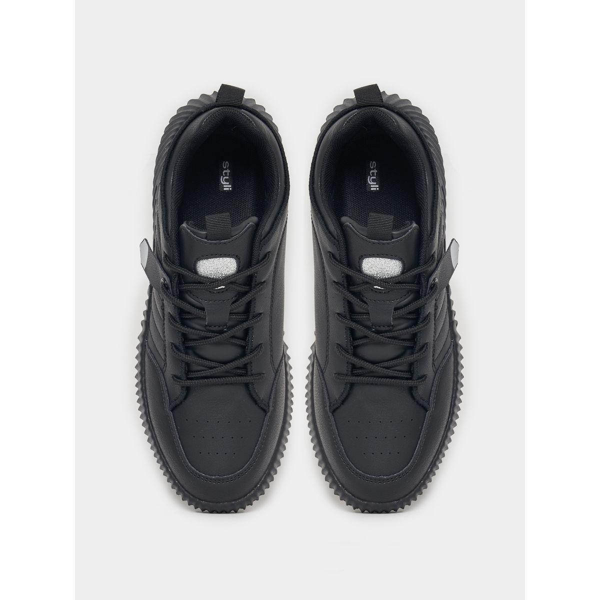 Styli Panelled Lace Up Sneakers-women-shoes-sneakers-image-5