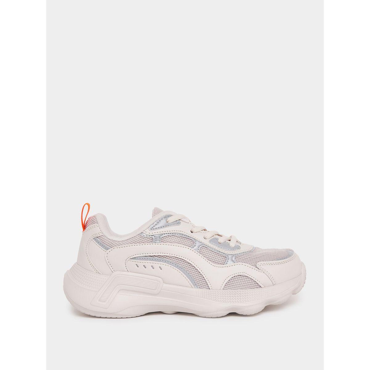 Styli Textured Lace Up Sneakers with Pull Tab-women-shoes-sneakers-image-2