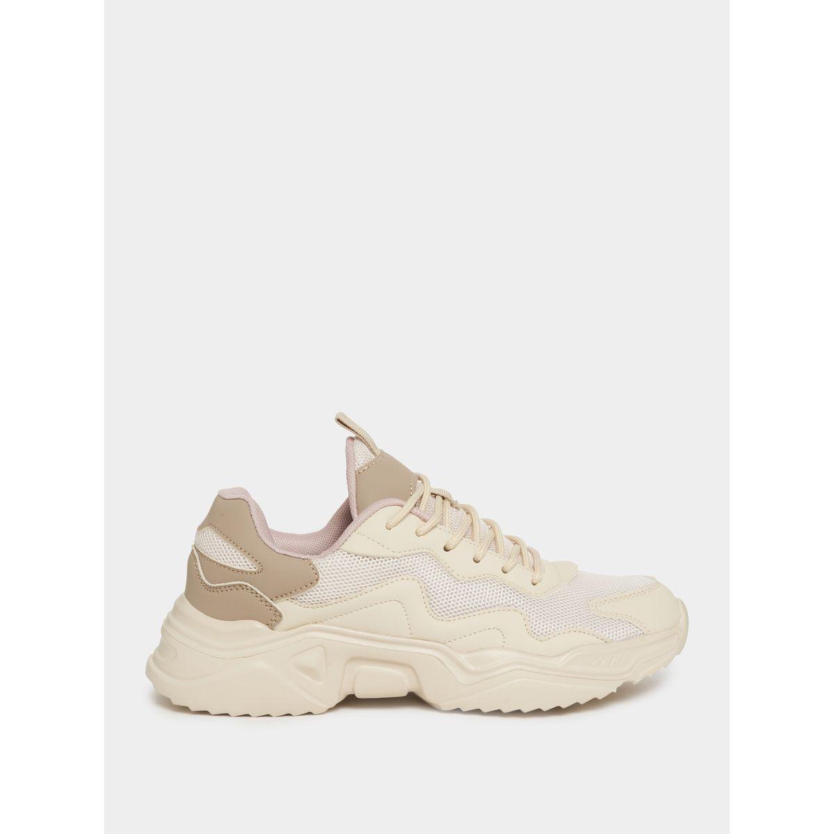 Styli Contrast Tab Lace Up Chunky Sneakers-women-shoes-sneakers-image-2