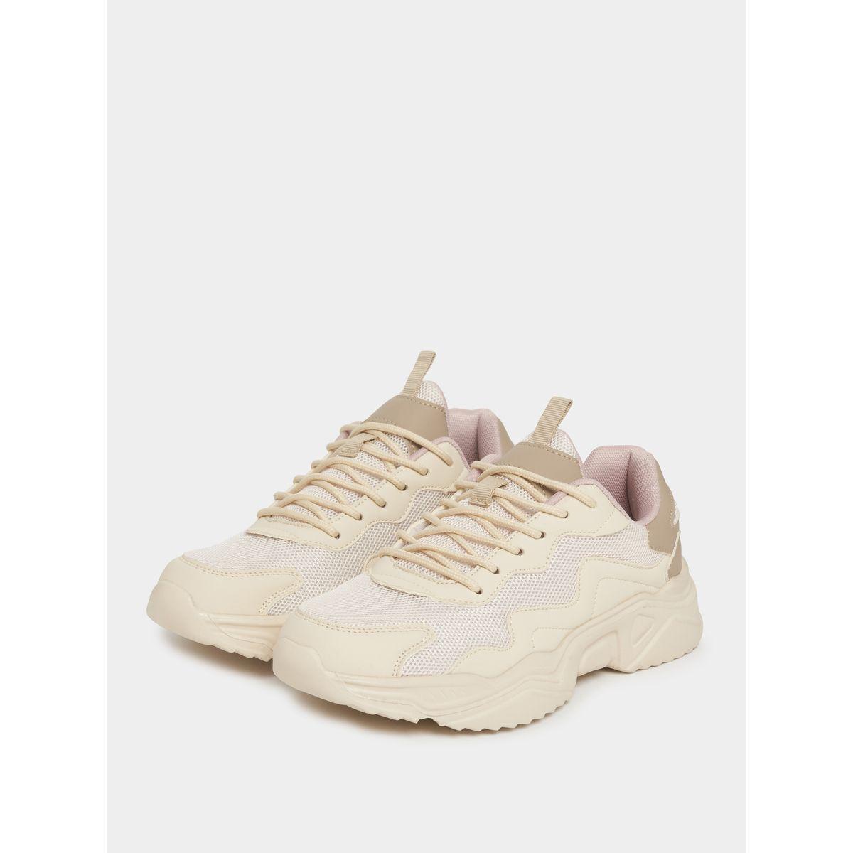 Styli Contrast Tab Lace Up Chunky Sneakers-women-shoes-sneakers-image-3