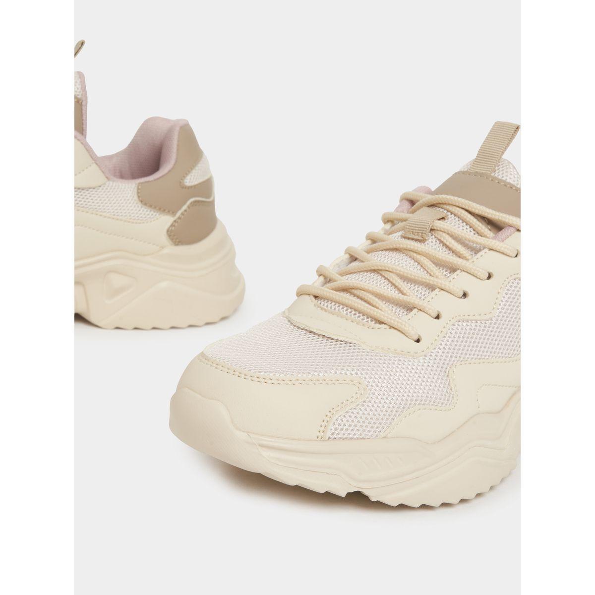 Styli Contrast Tab Lace Up Chunky Sneakers-women-shoes-sneakers-image-4