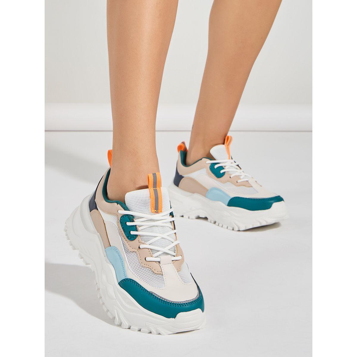 Styli Color Block Chunky Sole Sneakers-women-shoes-sneakers-image-1