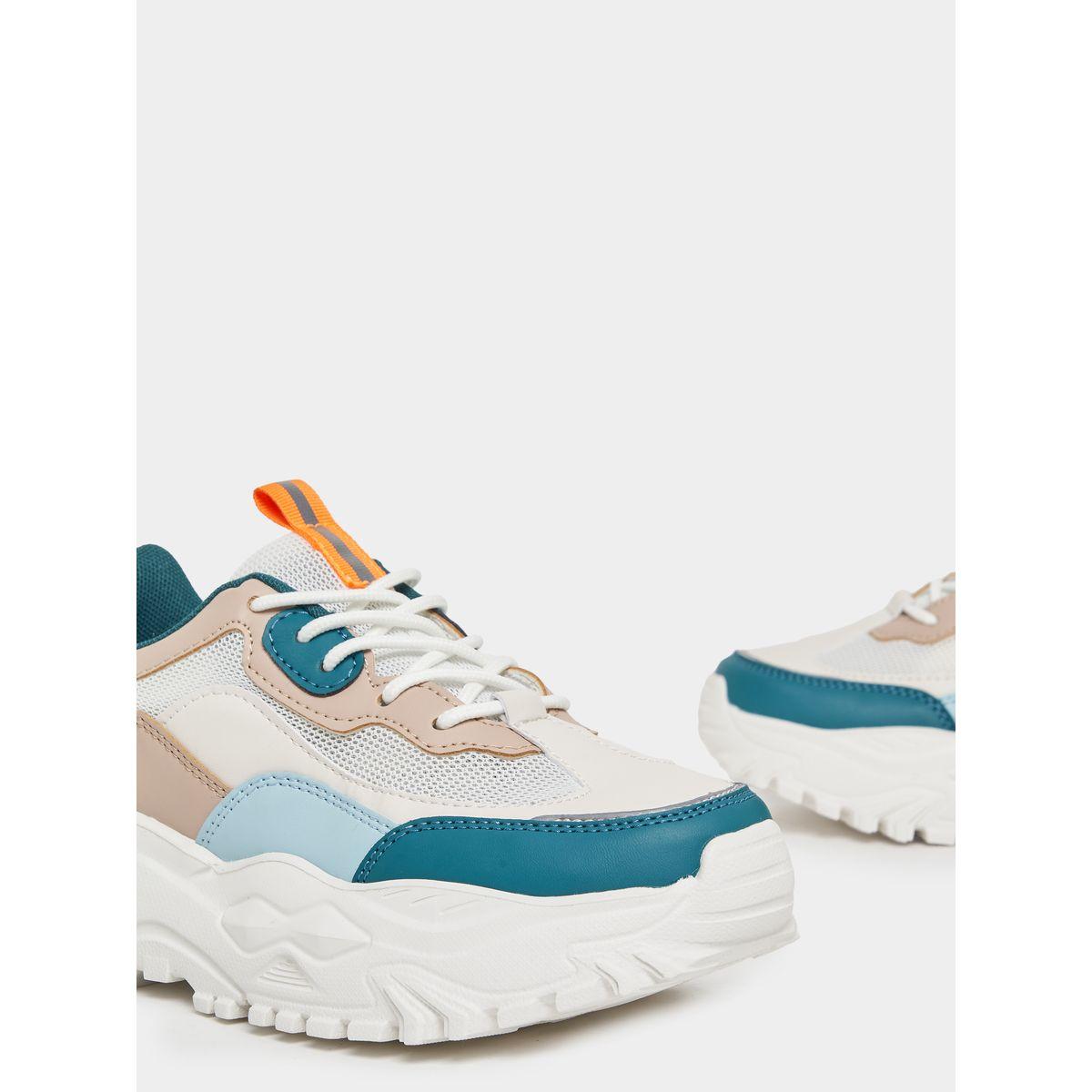 Styli Color Block Chunky Sole Sneakers-women-shoes-sneakers-image-4