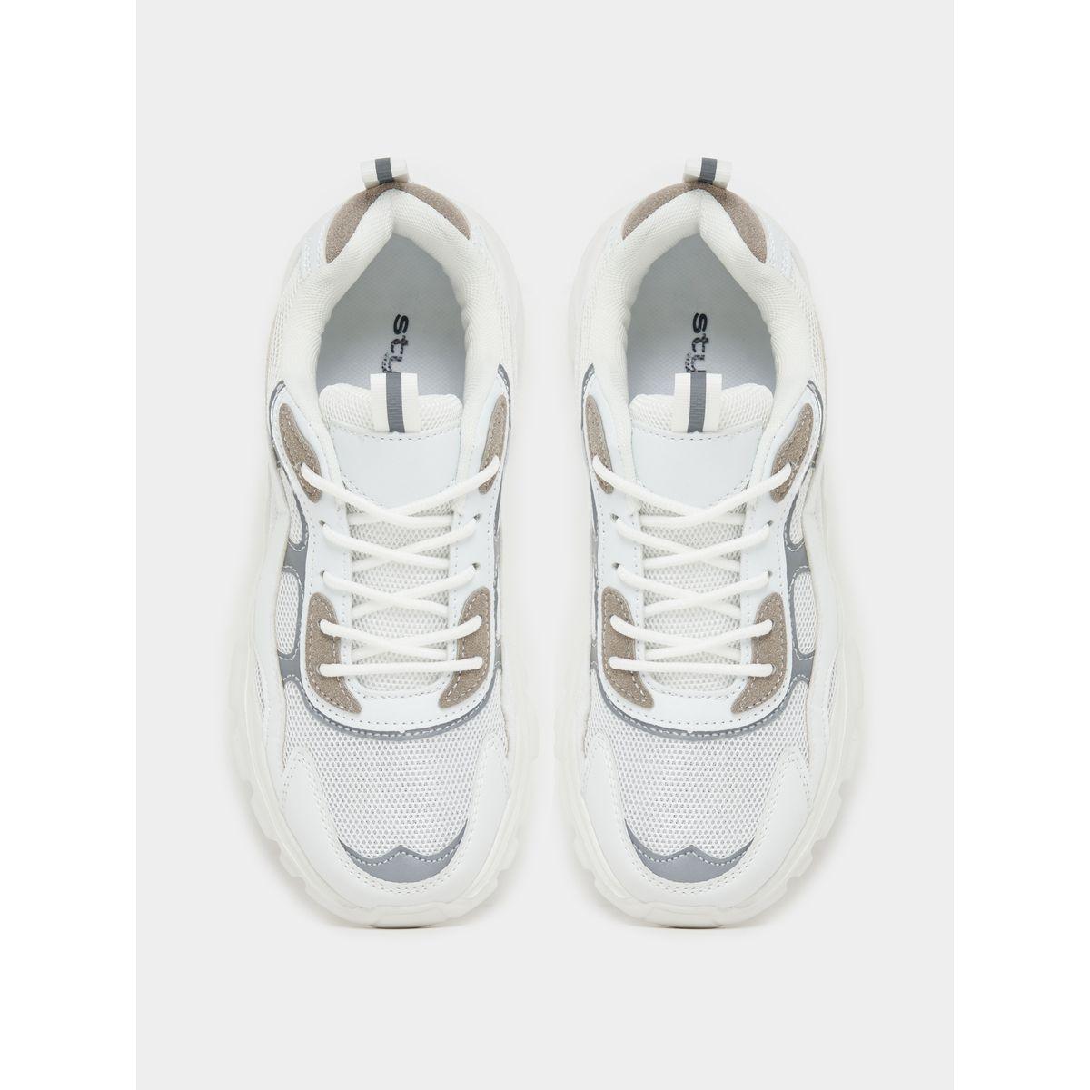 Styli Mesh Upper Textured Chunky Sneakers-women-shoes-sneakers-image-5