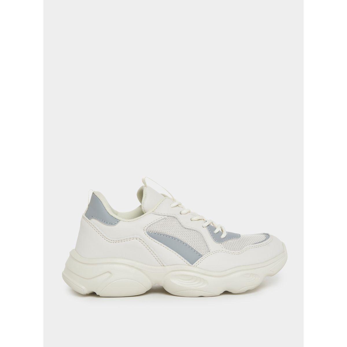 Styli Contrast Panel Textured Sneakers-women-shoes-sneakers-image-1