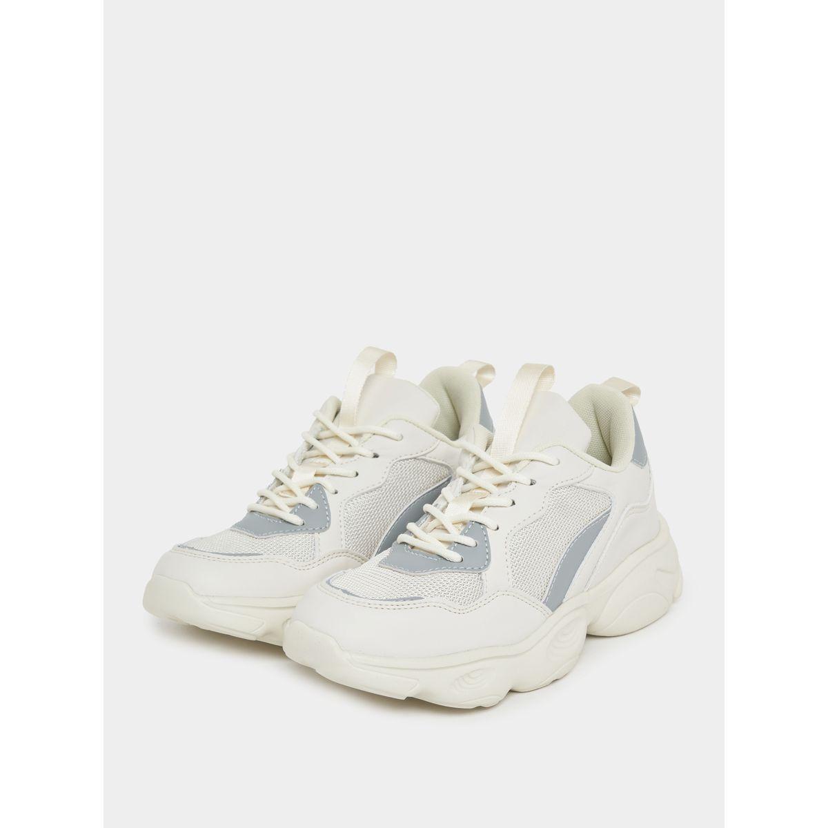 Styli Contrast Panel Textured Sneakers-women-shoes-sneakers-image-2