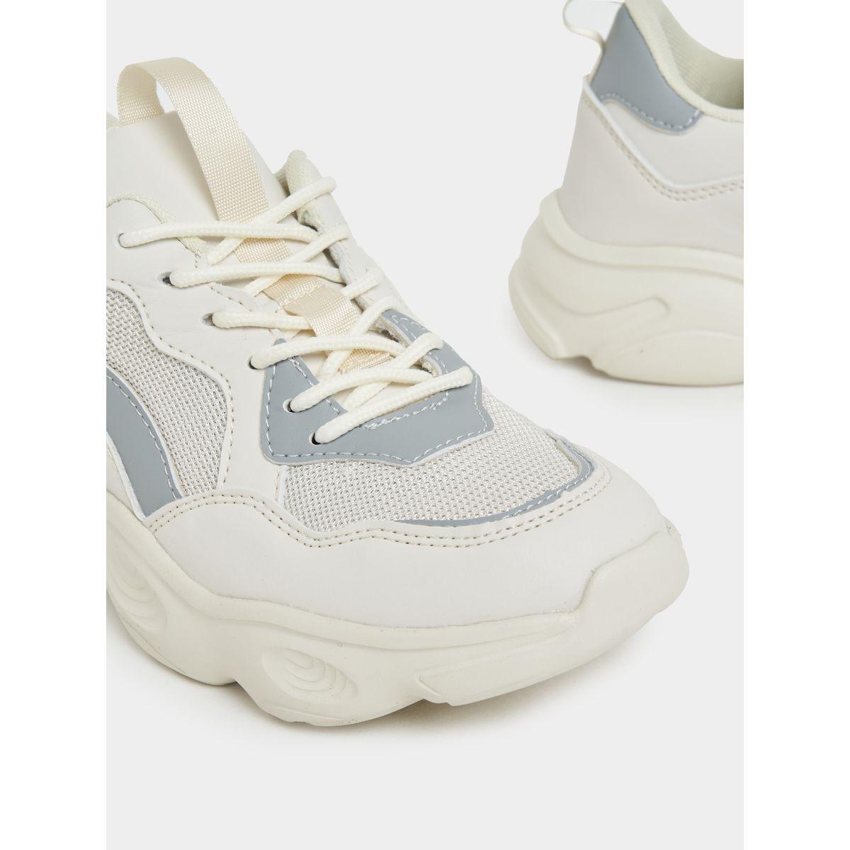 Styli Contrast Panel Textured Sneakers-women-shoes-sneakers-image-3