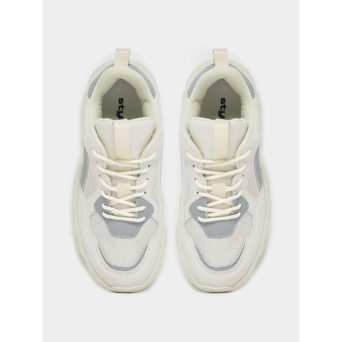 Styli Contrast Panel Textured Sneakers-women-shoes-sneakers-image-5