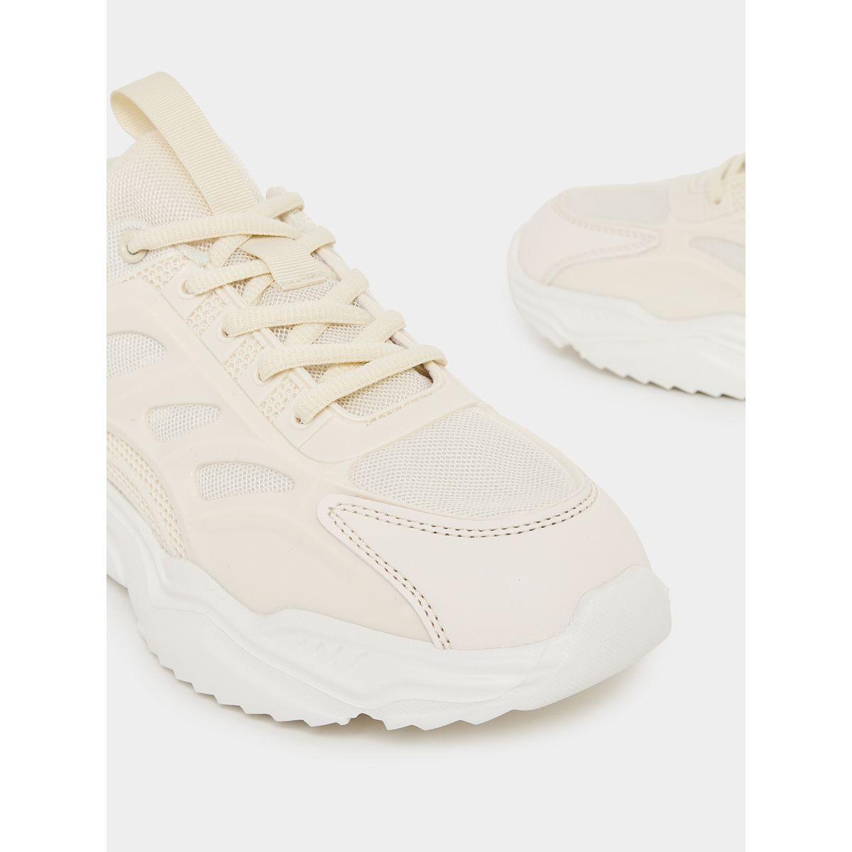 Styli Mesh Design Chunky Sole Sneakers-women-shoes-sneakers-image-3