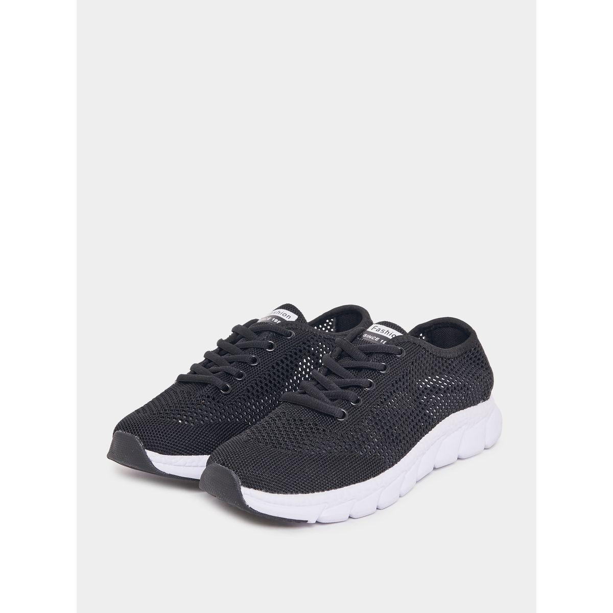 Styli Mesh Design Lace-Up Sneakers-women-shoes-sneakers-image-3