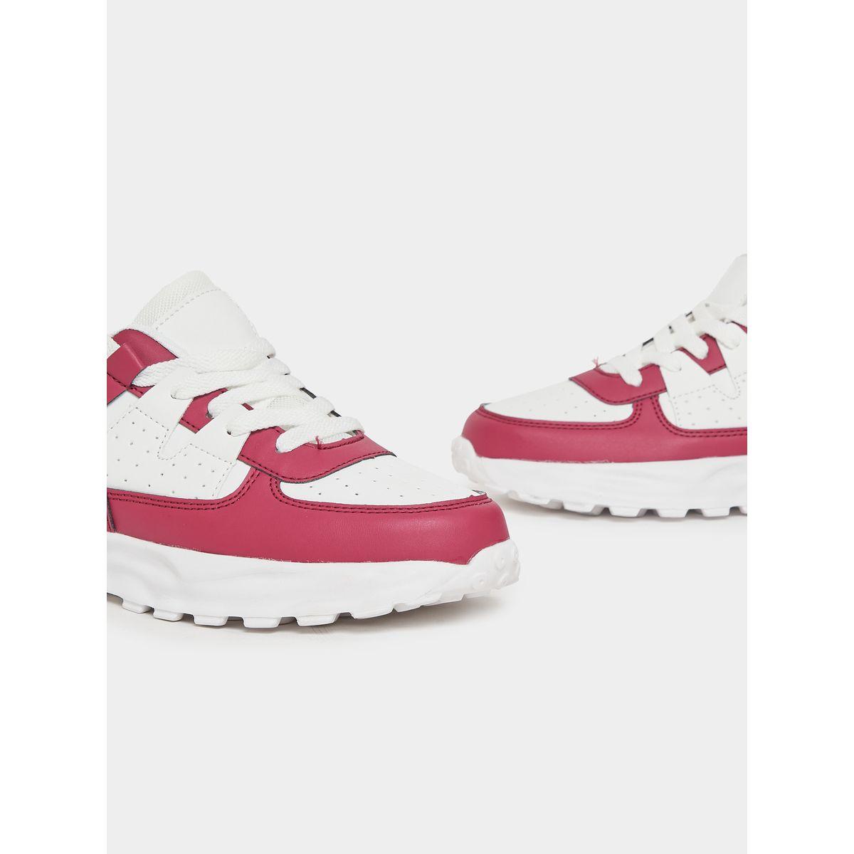 Styli Contrast Panel Lace Up Sneakers-women-shoes-sneakers-image-4