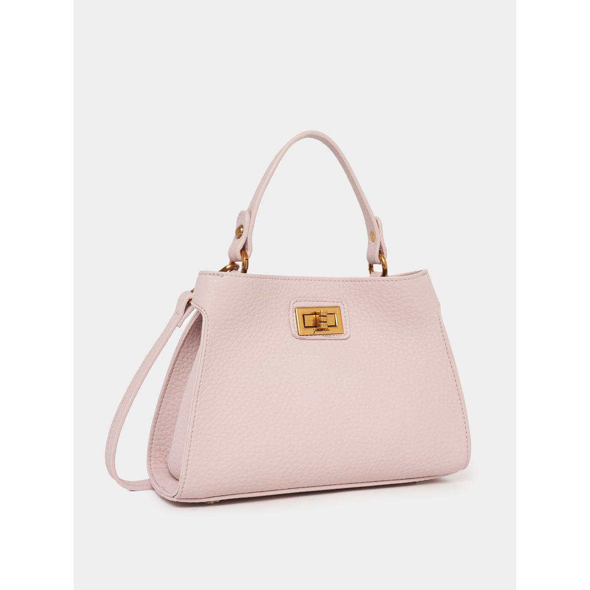 شنطة يد بتفاصيل بارزة الملمس مع قفل دوار-women-bagsandwallets-handbags-image-1