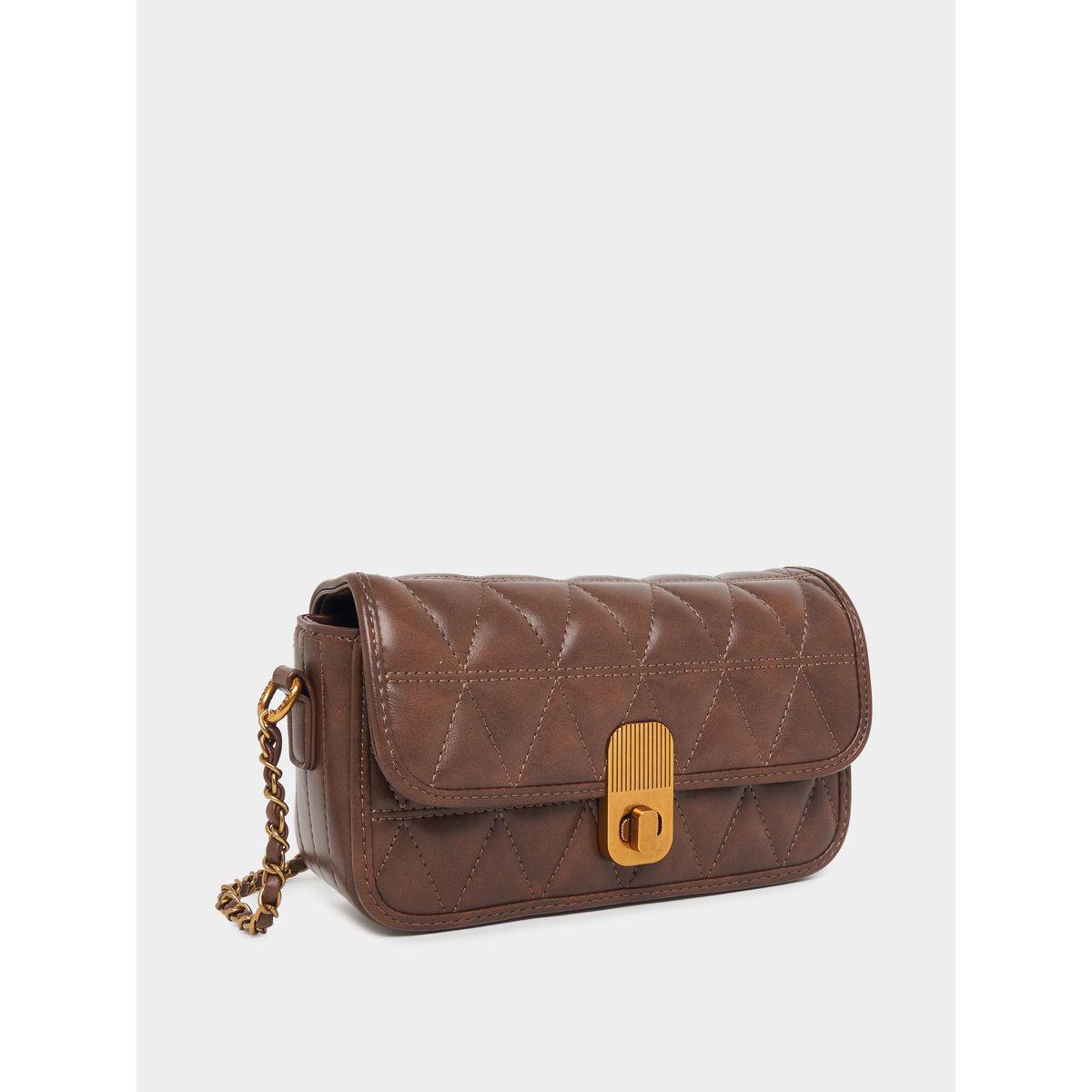 Styli Stitch Detail Quilted Shoulder Bag-women-bagsandwallets-handbags-image-1