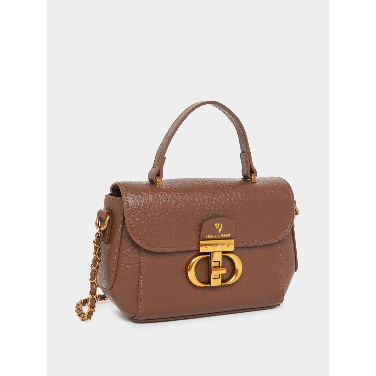 Styli Textured  Handbag with Turn Lock-women-bagsandwallets-handbags-image-1