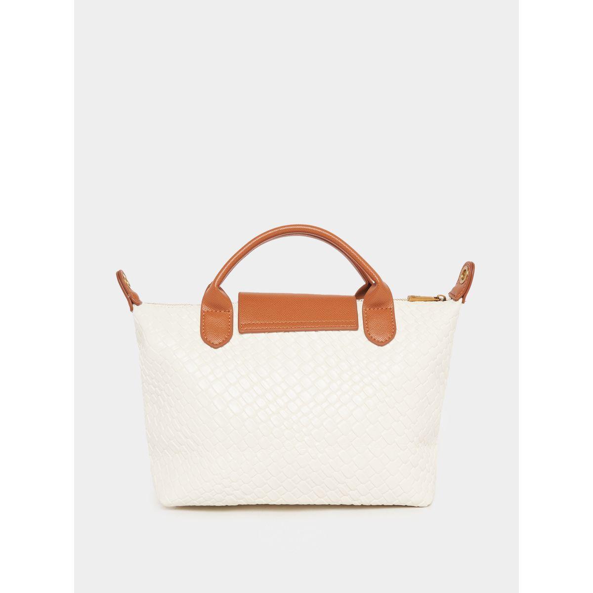 Styli Textured Metal Patch Accent Handbag-women-bagsandwallets-handbags-image-2
