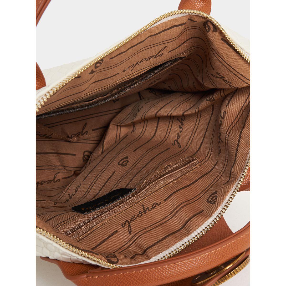 Styli Textured Metal Patch Accent Handbag-women-bagsandwallets-handbags-image-4
