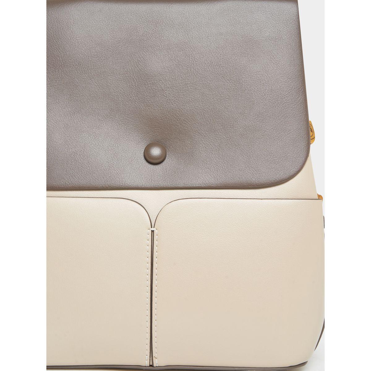 Styli Two Tone Backpack with Button Lock-women-bagsandwallets-backpacks-image-3