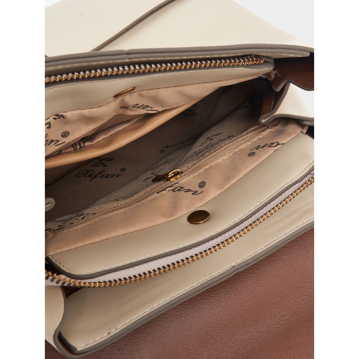 Styli Two Tone Backpack with Button Lock-women-bagsandwallets-backpacks-image-4