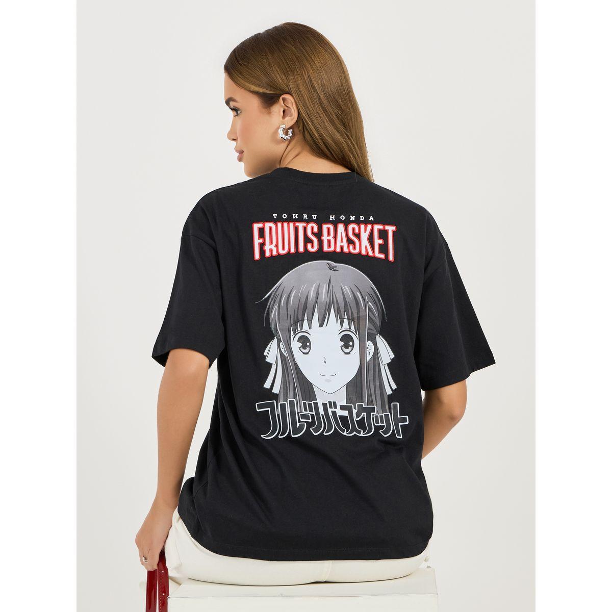 تيشيرت فضفاض مطبع بطبعة جرافيك-women-clothing-tshirts-image-1