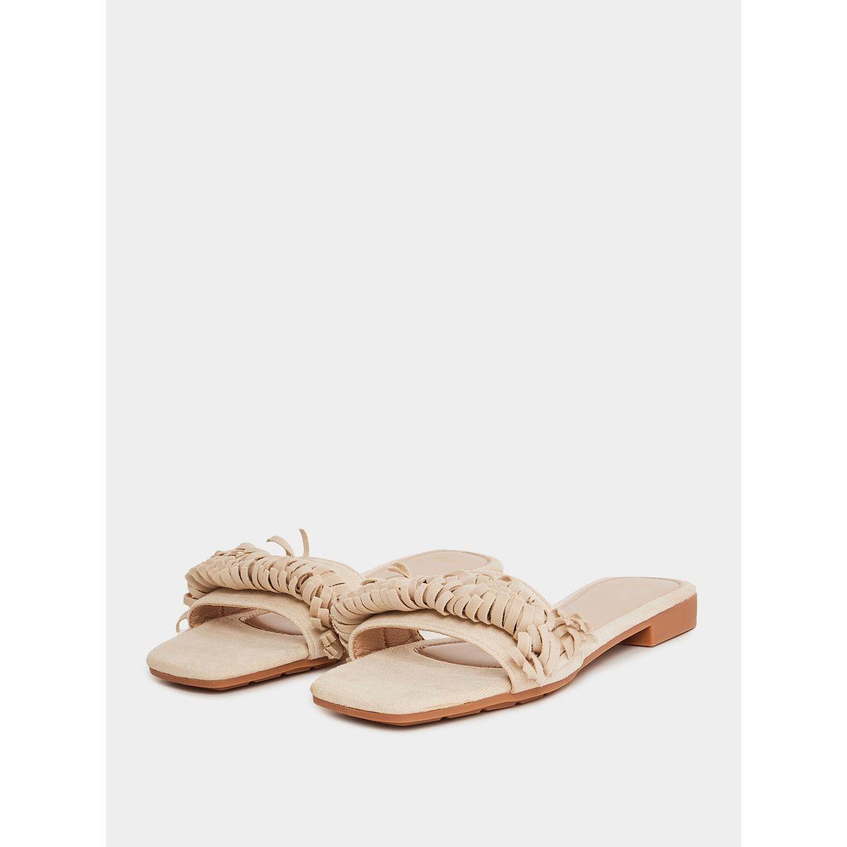 Styli Fringe Design Flat Sandals-women-shoes-sandals-flats-image-2