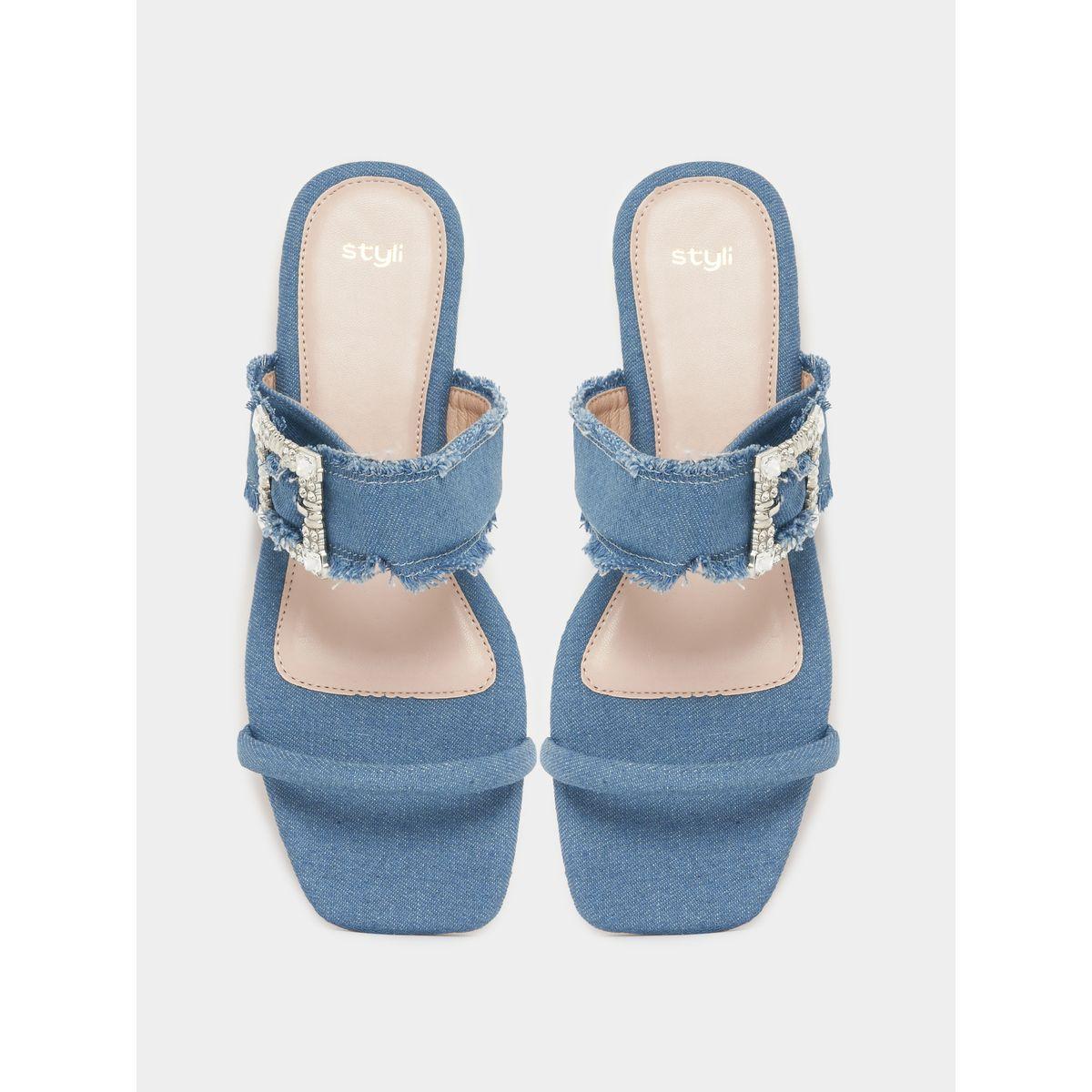 Styli Buckle Decor Flat Sandals-women-shoes-sandals-flats-image-5