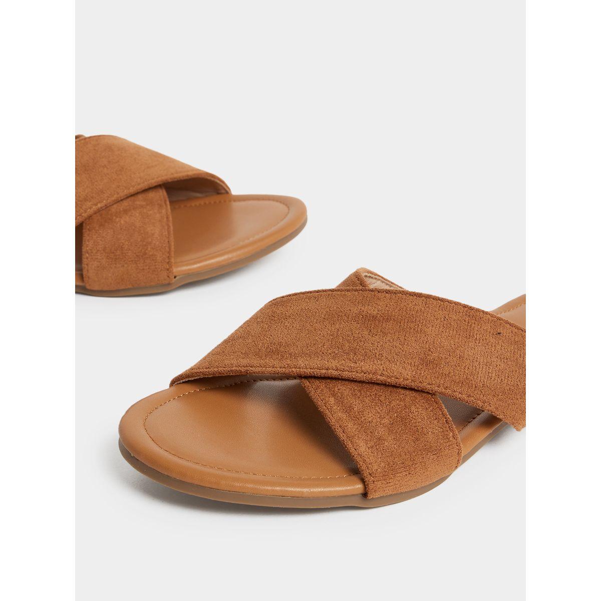 Styli Cross Strap Flat Sandals-women-shoes-sandals-flats-image-3