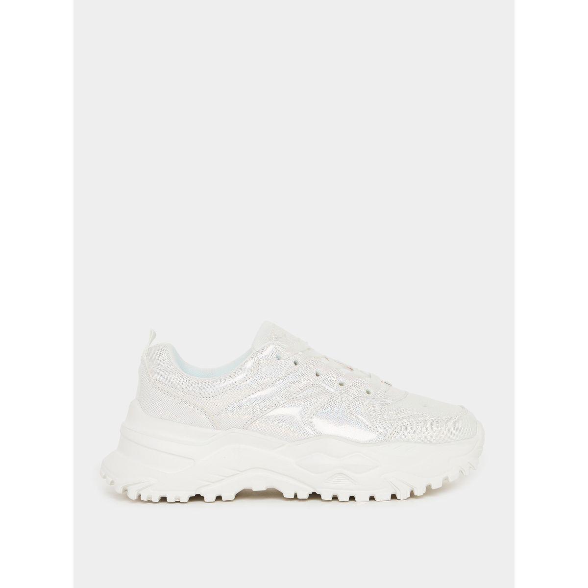 Styli Textured Lace Up Chunky Sneakers-women-shoes-sneakers-image-1