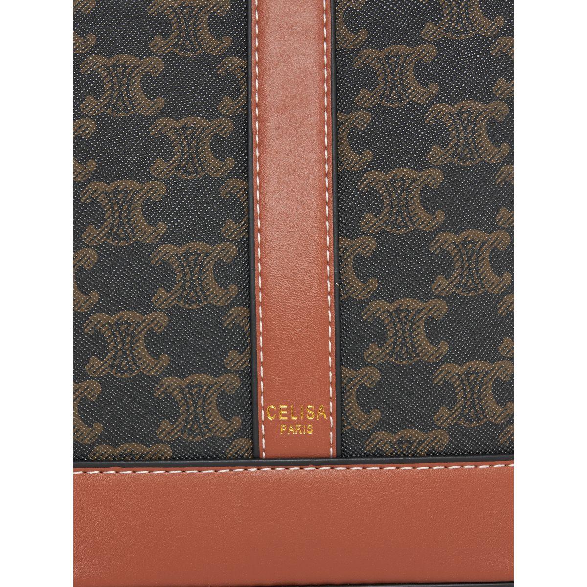 Styli Monogram Print Shoulder Bag with Pouch-women-bagsandwallets-handbags-image-4