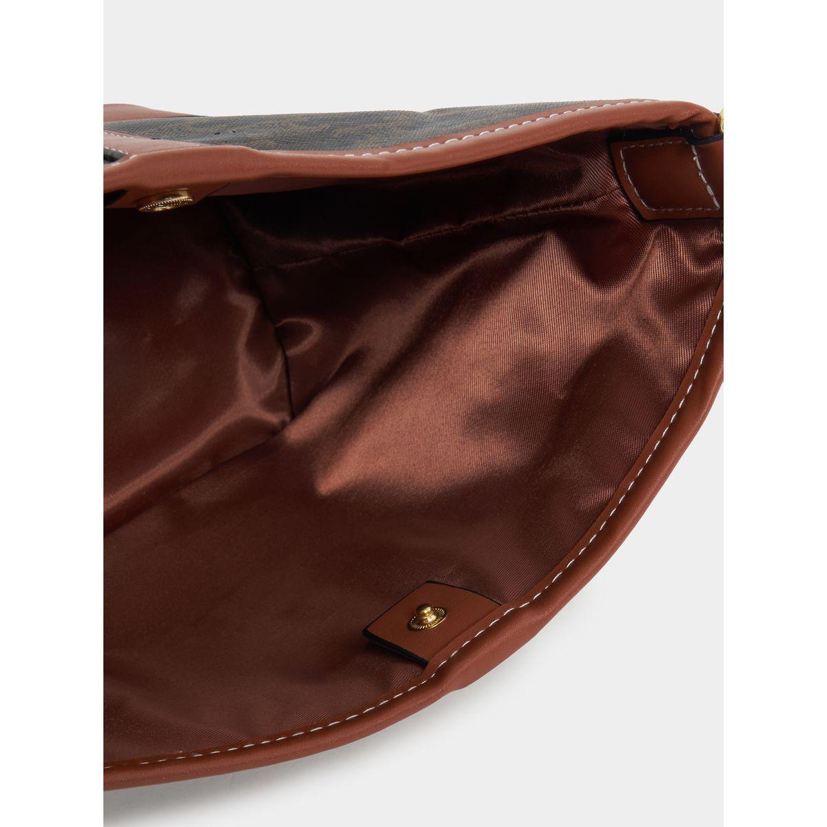 Styli Monogram Print Shoulder Bag with Pouch-women-bagsandwallets-handbags-image-5