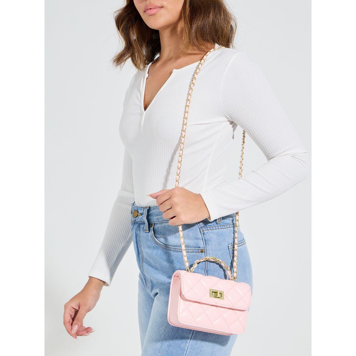 شنطة يد بقفل دوار وتفاصيل بارزة الملمس-women-bagsandwallets-handbags-image-5