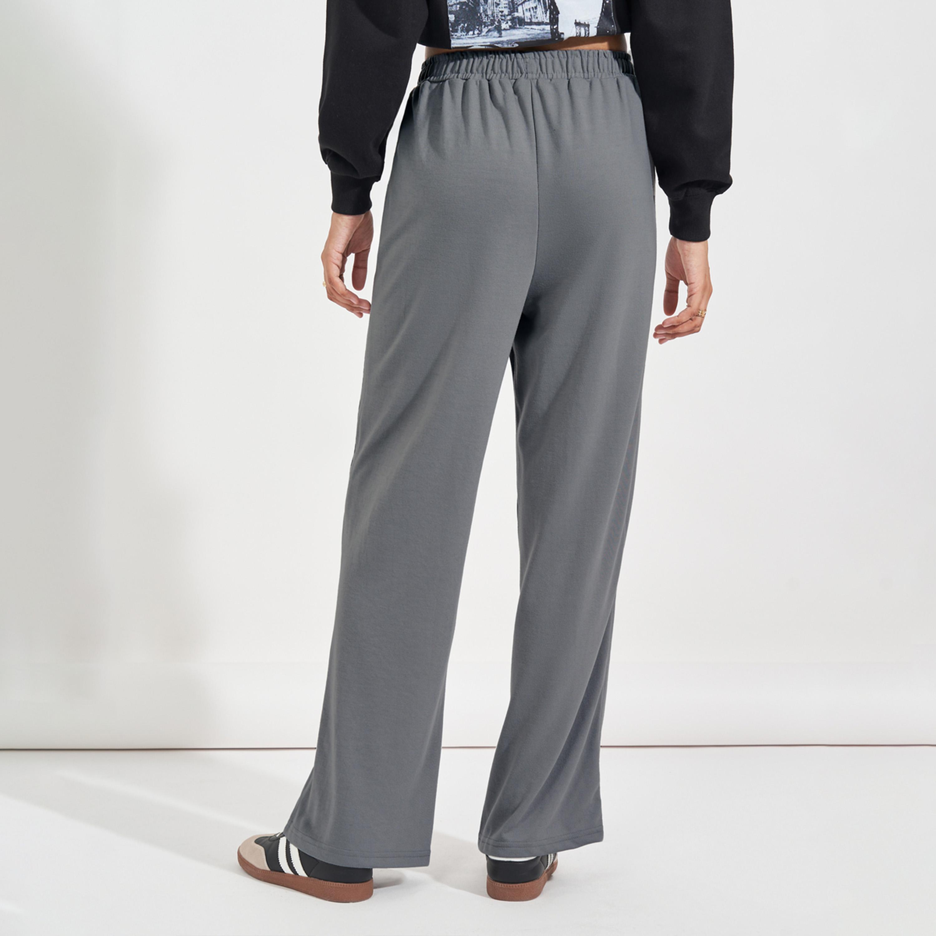 Styli Slogan Print High Rise Wide Leg Joggers-women-clothing-bottoms-joggers-image-4