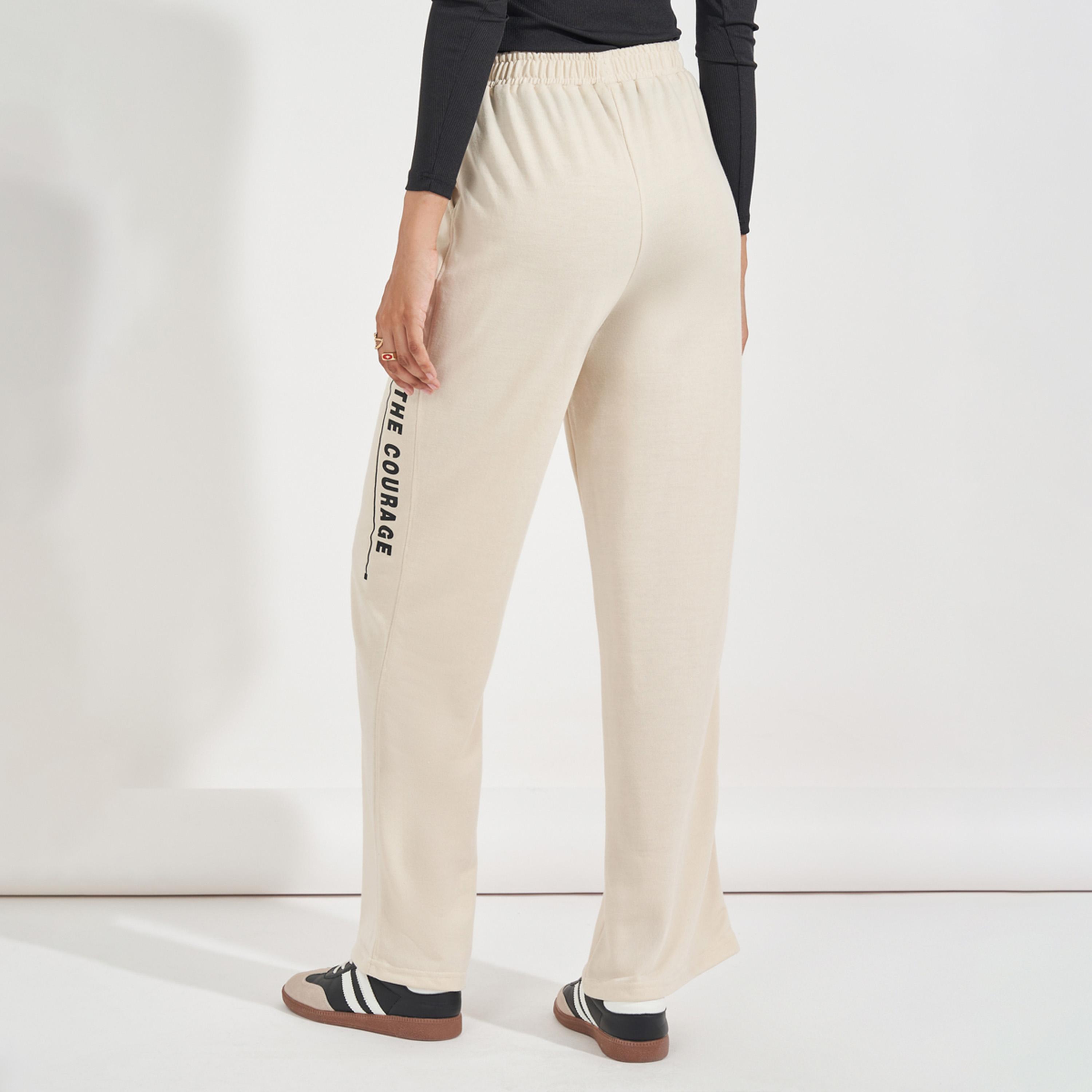 Styli Slogan Print High Rise Wide Leg Joggers-women-clothing-bottoms-joggers-image-4