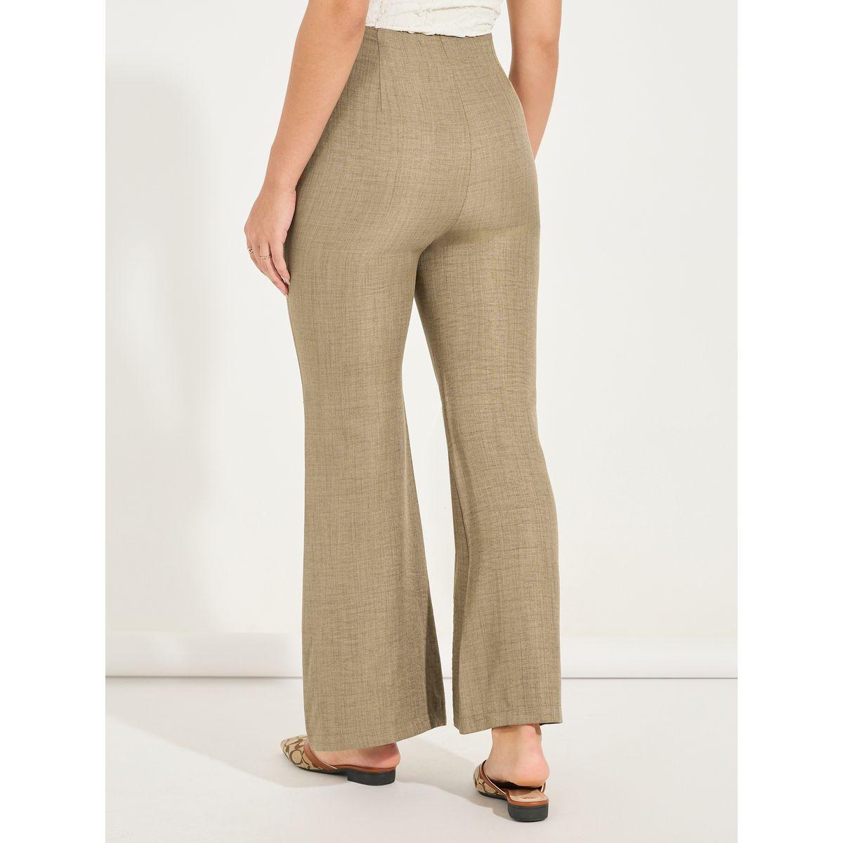 Styli  Loose Flare Fit Linen Look Trousers-women-clothing-bottoms-trousers-image-4