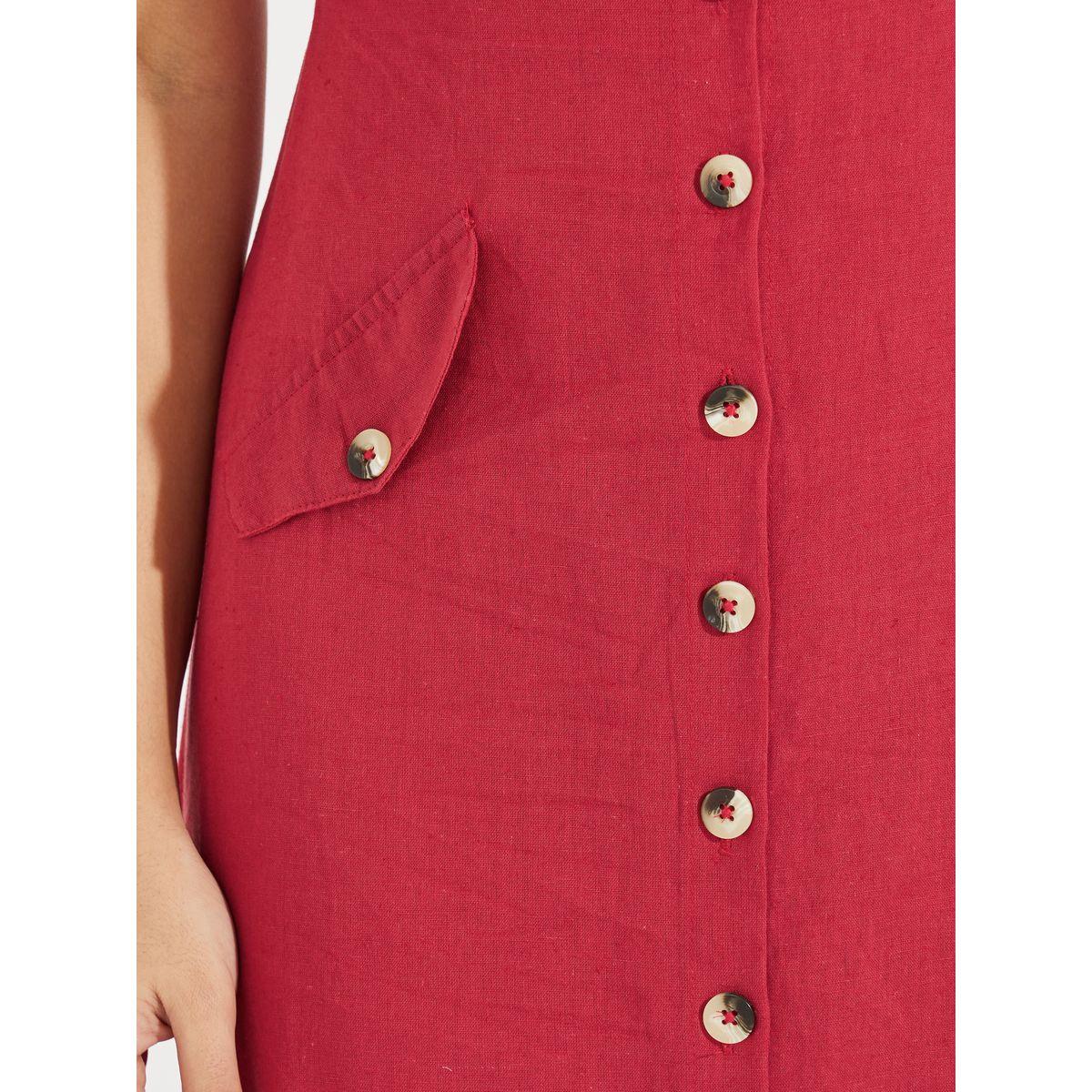 Styli Elevate Sleeveless Maxi Shirt Dress with Mock Flap Pockets-women-clothing-dresses-image-3