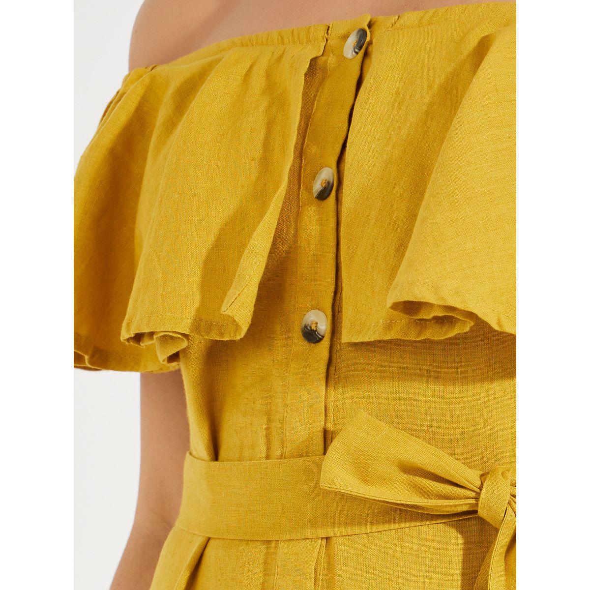 Styli Elevate Frill Off Shoulder A-Line Maxi Dress with Tie Belt-women-clothing-dresses-image-3