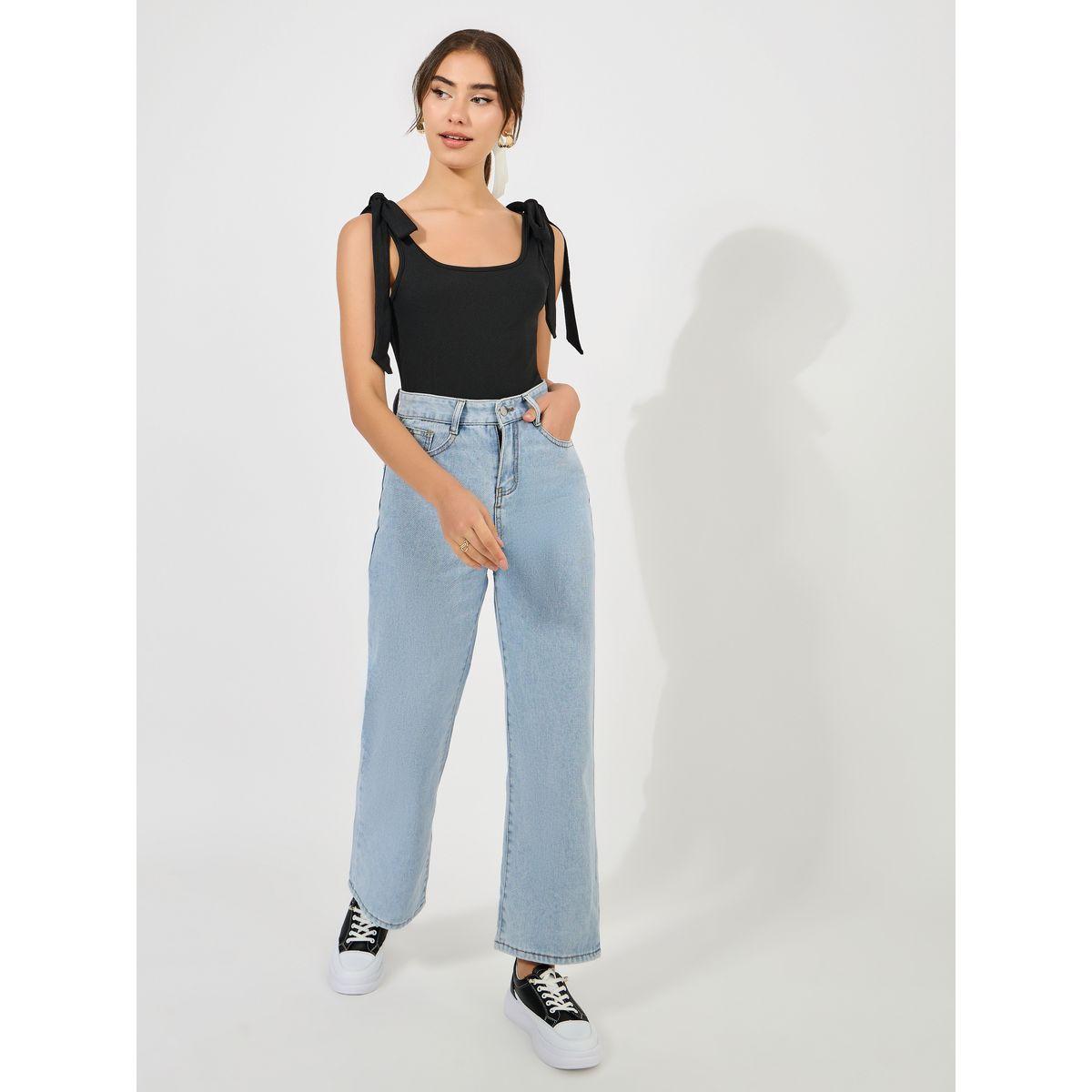 Styli Tie-Up Strap Rib Wide Neck Bodysuit-women-clothing-tshirts-image-3