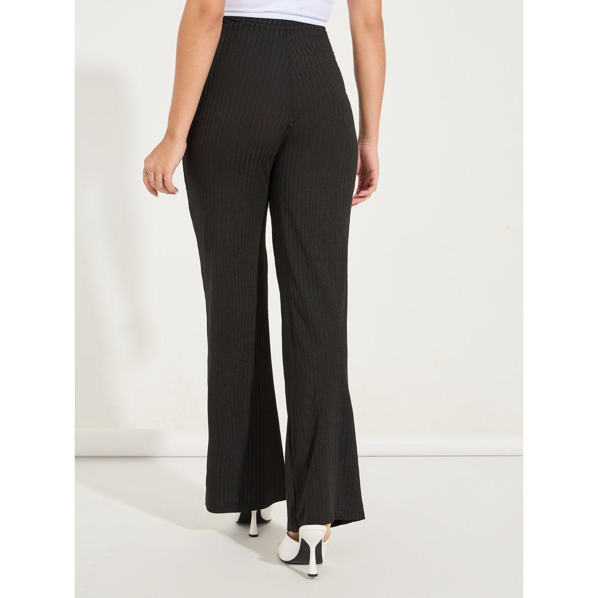 Styli Flowy Textured Straight Leg Pants-women-clothing-bottoms-trousers-image-4