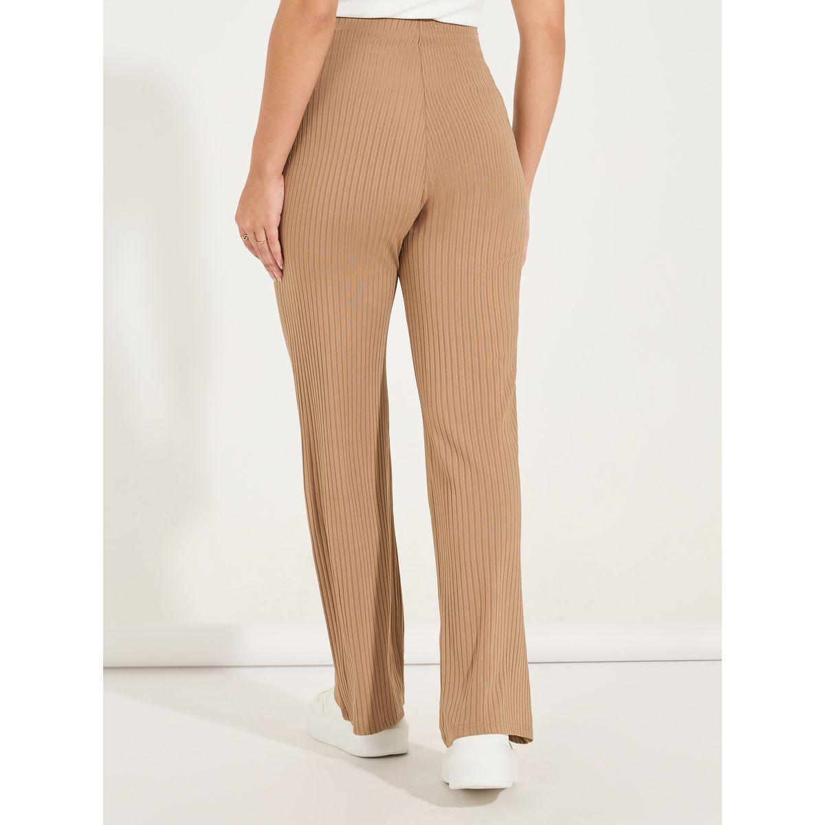 Styli Flowy Textured Straight Leg Pants-women-clothing-bottoms-trousers-image-4