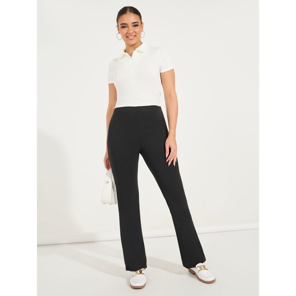 بنطال طويل سادة بقصة مستدقة-women-clothing-bottoms-trousers-image-1