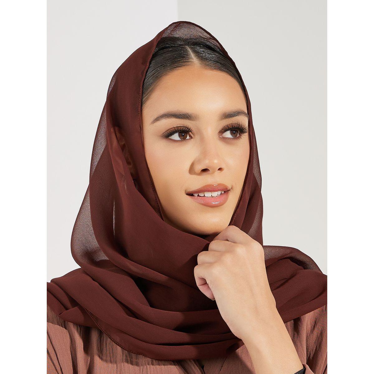 Styli Solid Abaya with Hijab-women-clothingaccessories-scarves-image-2