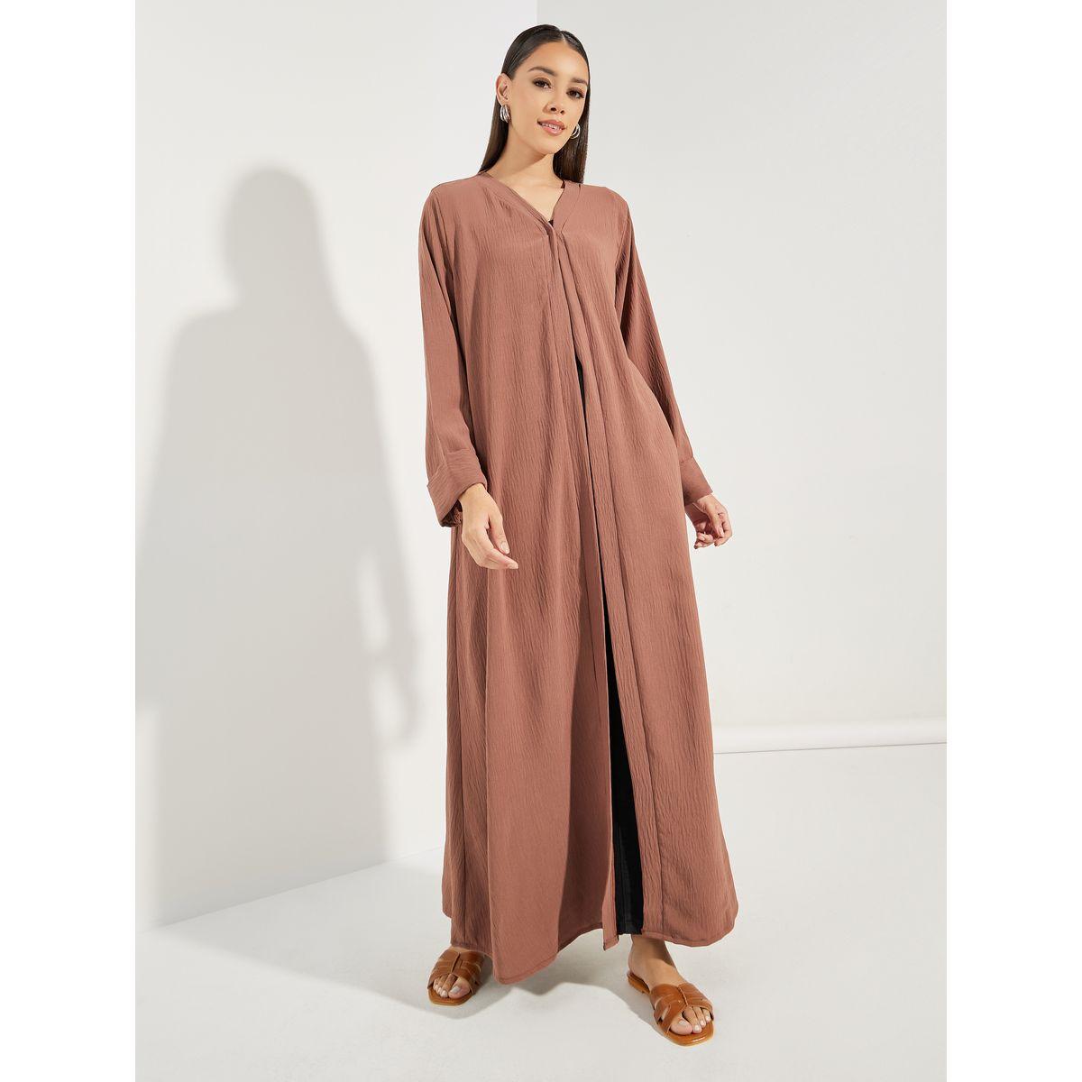 Styli Solid Abaya with Hijab-women-clothingaccessories-scarves-image-3