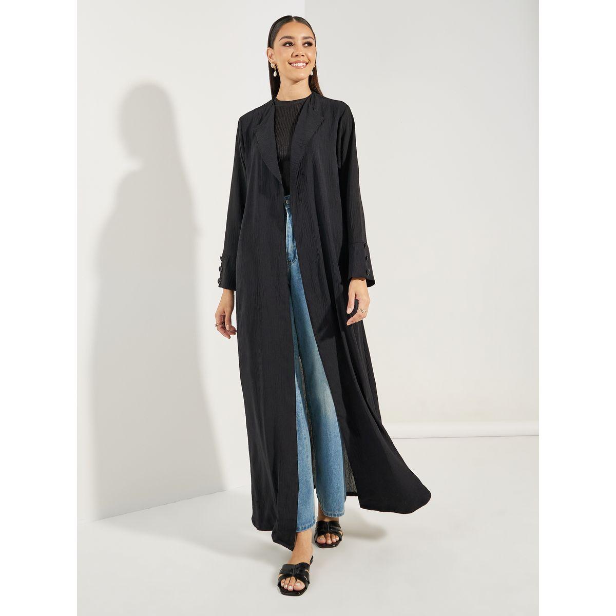 Styli Textured Abaya with Hijab-women-clothingaccessories-scarves-image-3