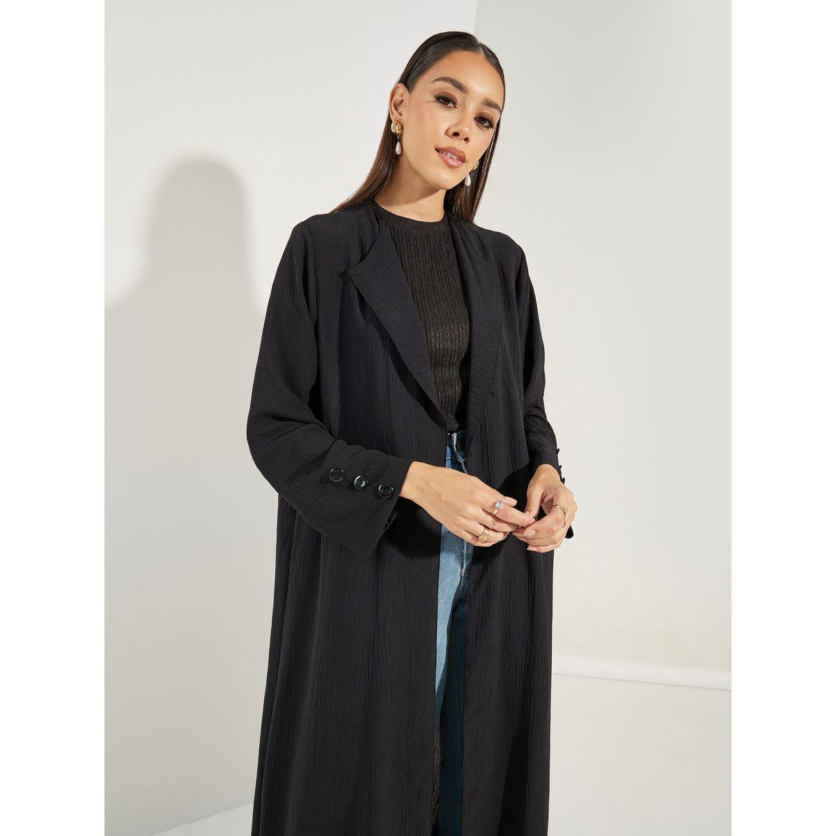 Styli Textured Abaya with Hijab-women-clothingaccessories-scarves-image-4