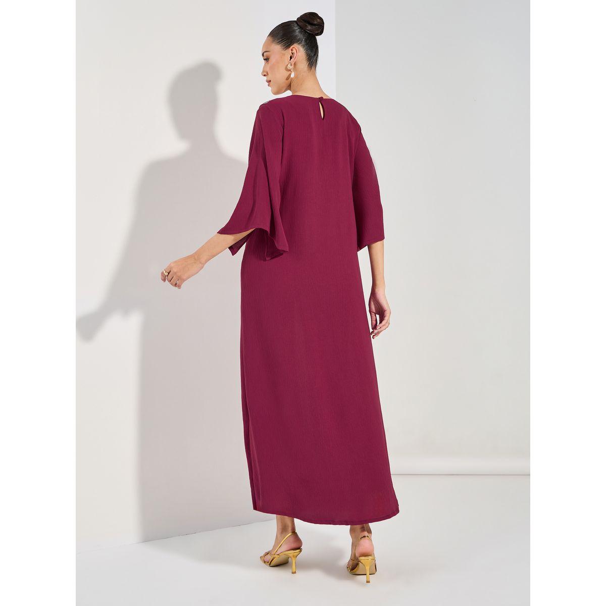 Styli Embroidered Yoke Jalabiya with Flute Sleeve-women-arabicclothing-jalabiyas-image-4