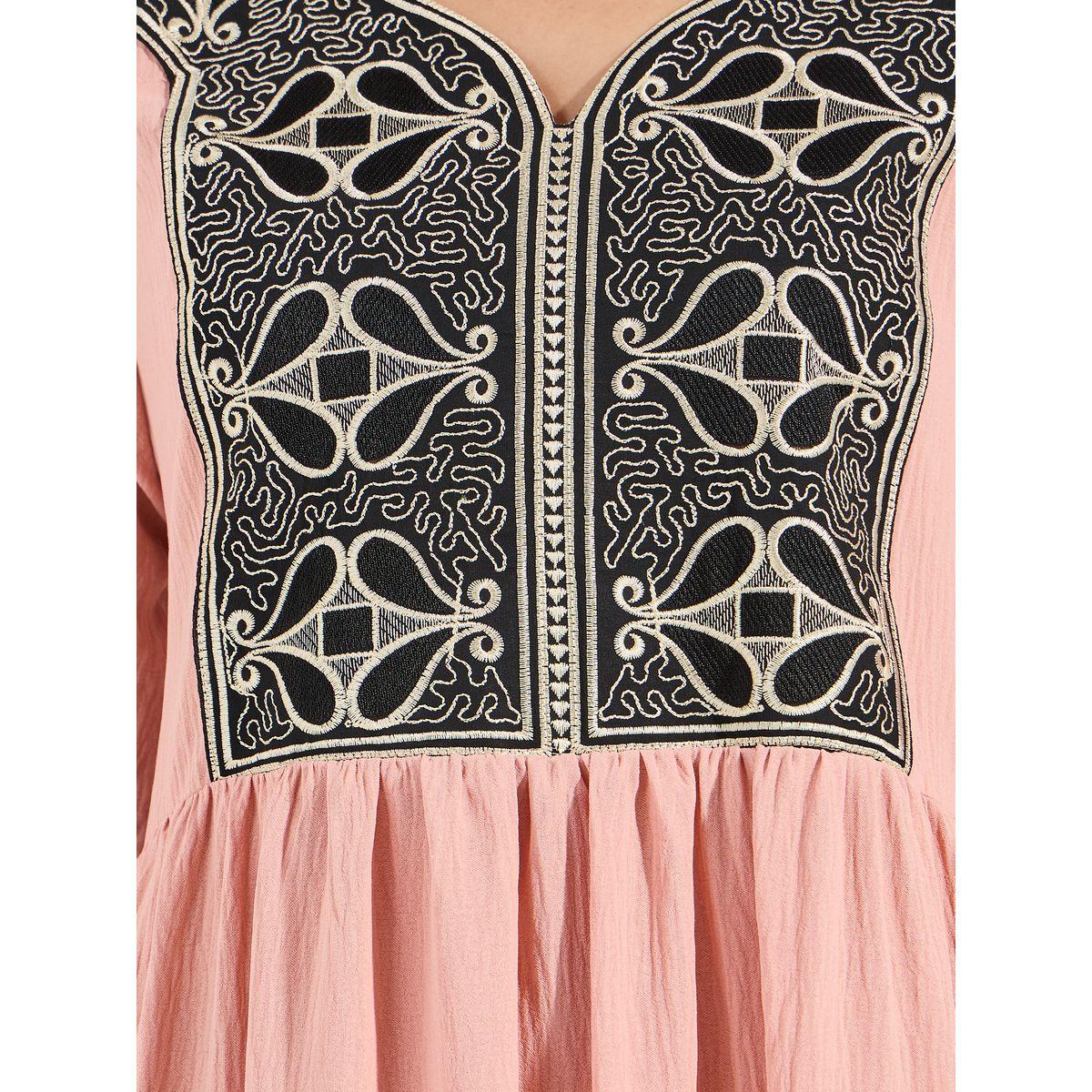 جلابية بياقة مُطرّزة مع اكمام جرس-women-arabicclothing-jalabiyas-image-3