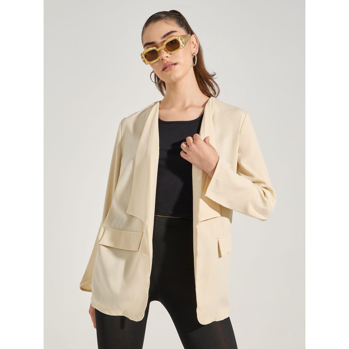 Styli Solid Lapel Collar Blazer-women-clothing-coatsandjackets-blazers-image-1