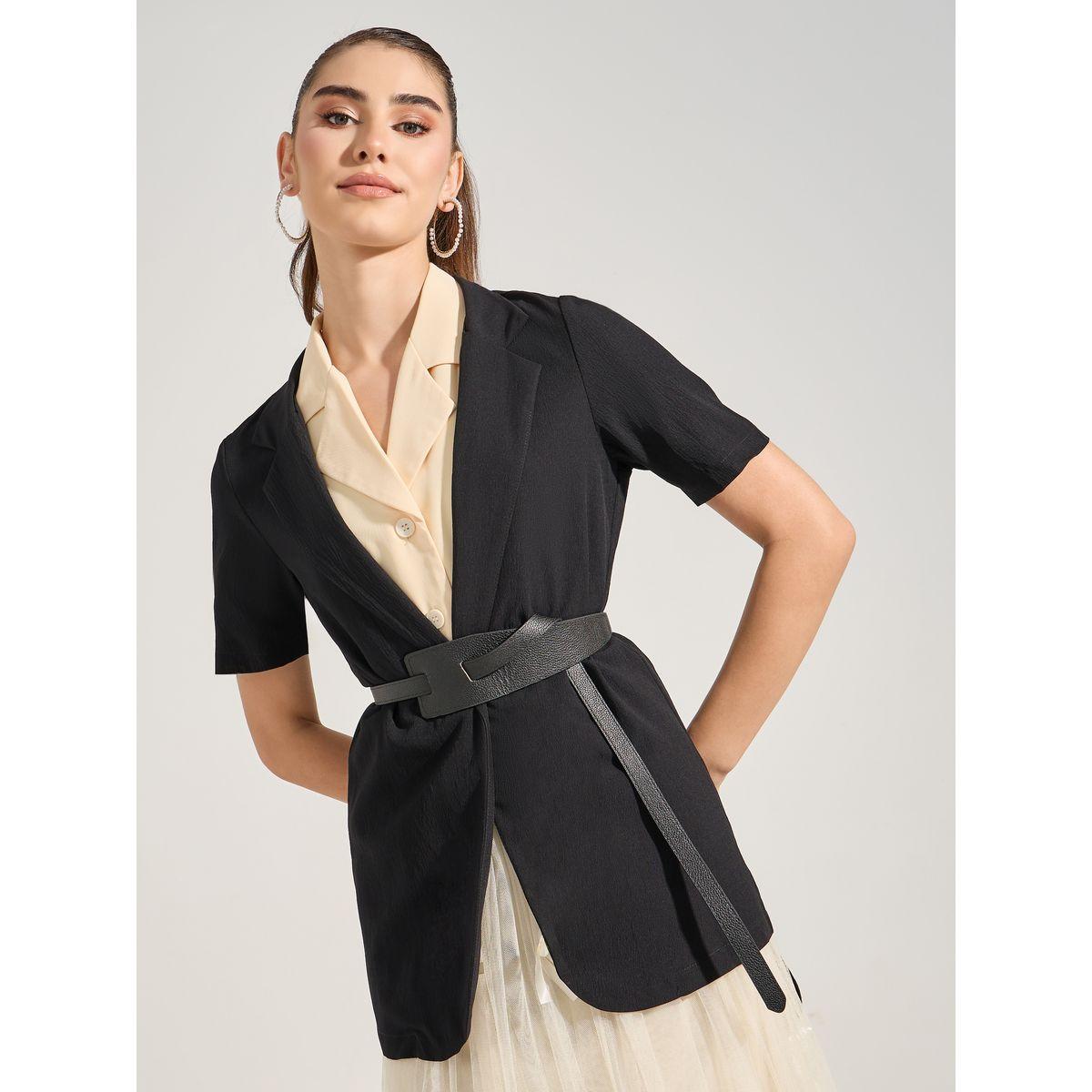 Styli Front Open Notch Lapel Blazer-women-clothing-coatsandjackets-blazers-image-1
